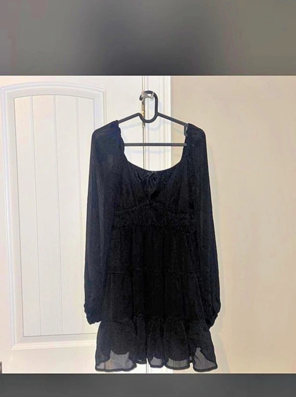 Forever 21 Black Long Sleeve Mini Dress Size Medium